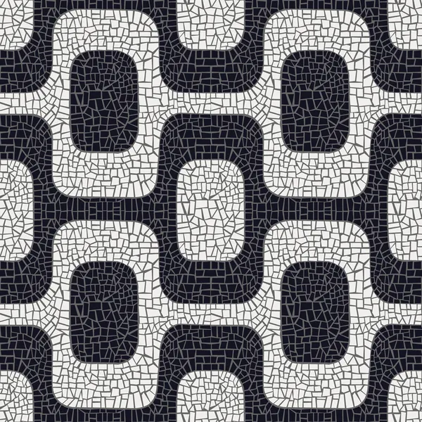 Patrón abstracto de pavimento en blanco y negro — Vector de stock