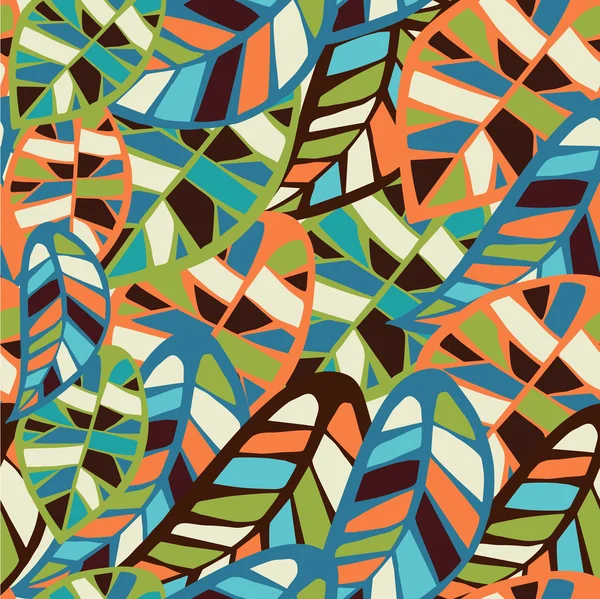 Fond abstrait de motif feuille — Image vectorielle