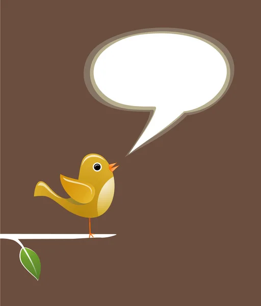 Sosyal medya kuş konuşma aşk — Stok Vektör