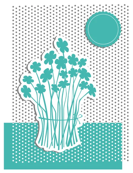 Blumenstrauß Grußkarte Hintergrund — Stockvektor