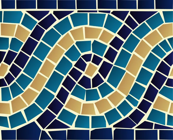 Vague mosaïque motif sans couture — Image vectorielle