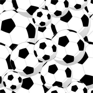 Soccer balls seamless pattern clipart