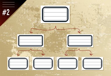 Vintage hierarchy diagram clipart