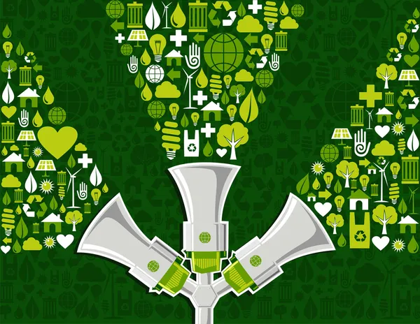 Перейти до зеленого фону маркетингу соціальних мереж — стоковий вектор