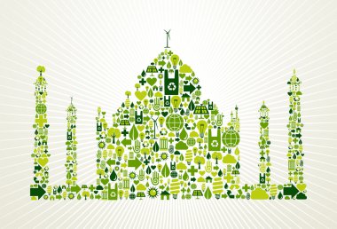 India go green concept illustration clipart