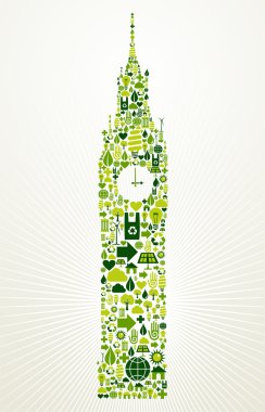 London go green concept illustration clipart