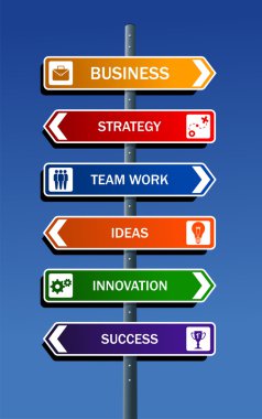 Business strategy to success clipart
