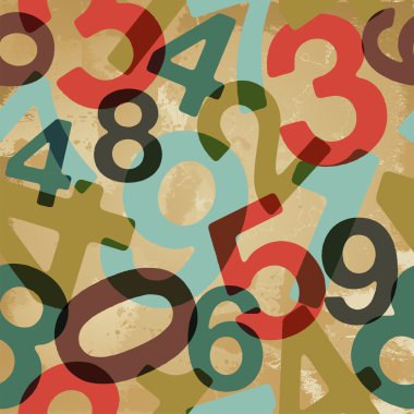 Vintage numbers pattern