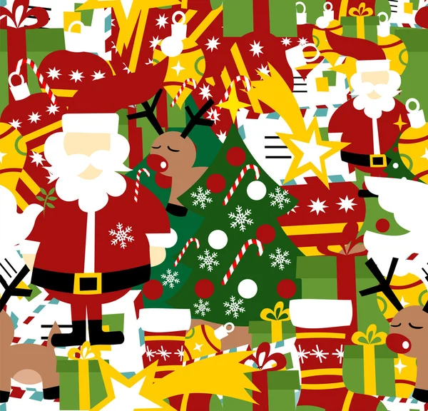 Kerstmis naadloze patroon achtergrond — Stockvector