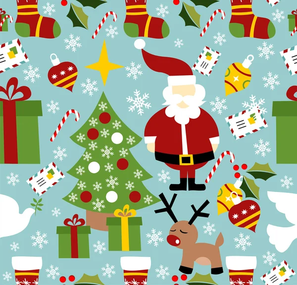 サンタ クロース クリスマスのパターン — ストックベクタ