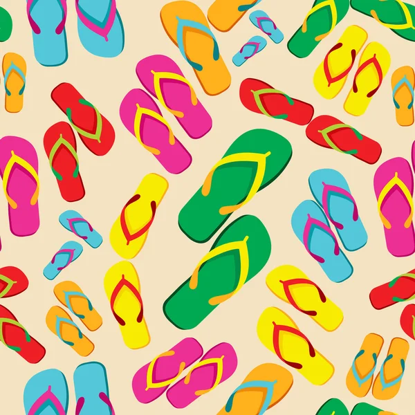 Multicolored flip flop pattern — Stock Vector