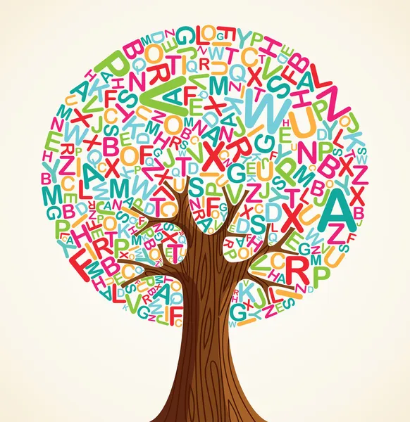 Školní vzdělání koncept strom — Stockový vektor