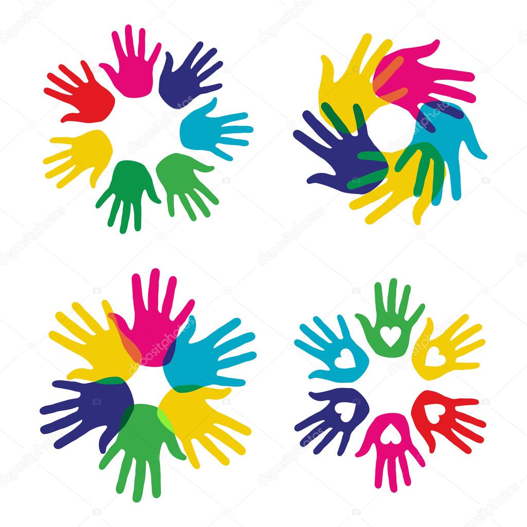 Multicolor diversity hands set