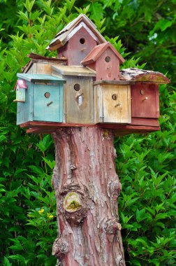 Birdhouse condos clipart