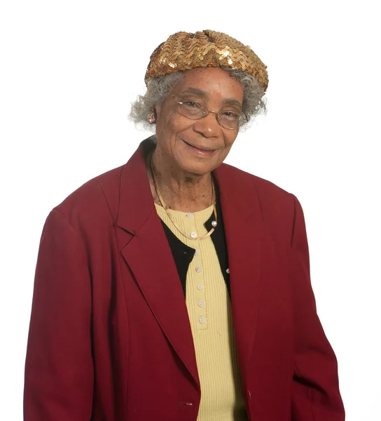 Ritratto Signora afroamericana anziana — Foto Stock