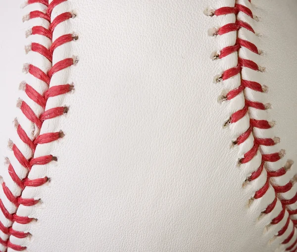 Makro baseballové švy — Stock fotografie