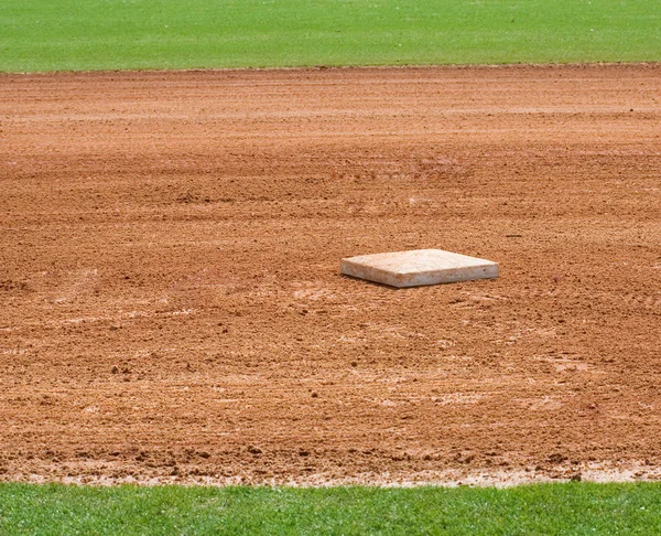 Base on baseball field — Stock Photo, Image