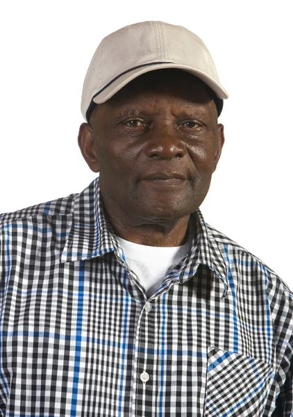 Alter afrikanisch-amerikanischer Mann mit Hut — Stockfoto