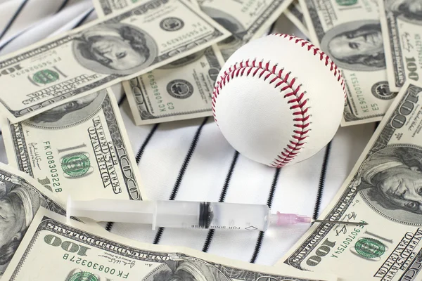 Baseball, Geld und Drogen — Stockfoto