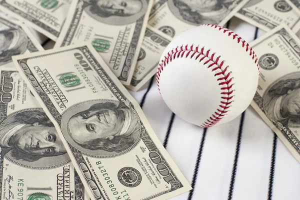 Business of baseball and money — Stock Photo, Image