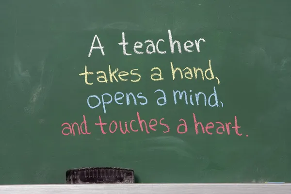 Inspirujące frazy dla nauczyciela uznanie — Zdjęcie stockowe