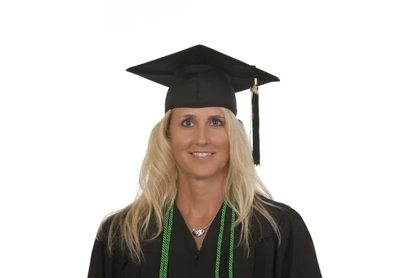 stock image Portrait female college graduate with honors