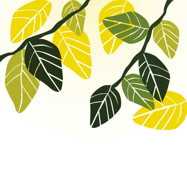 Φύλλα, άνοιξη - διάνυσμα φόντο — Διανυσματικό Αρχείο