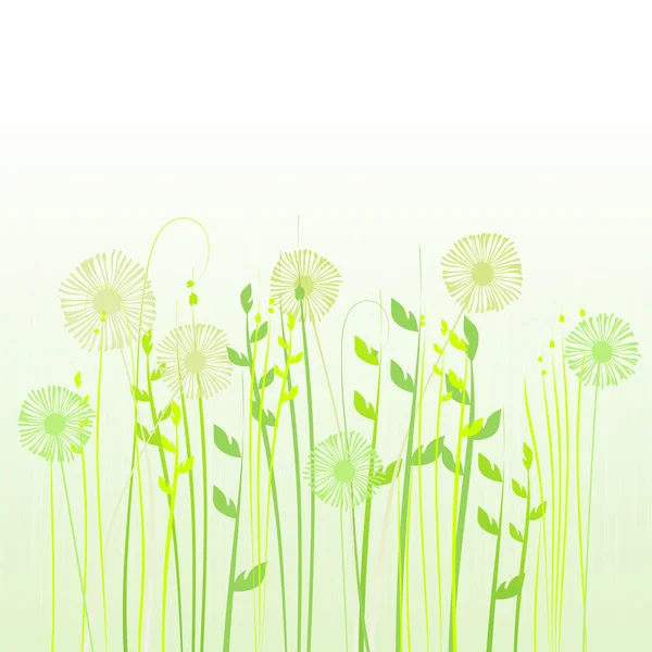 花の背景、草原 — ストックベクタ