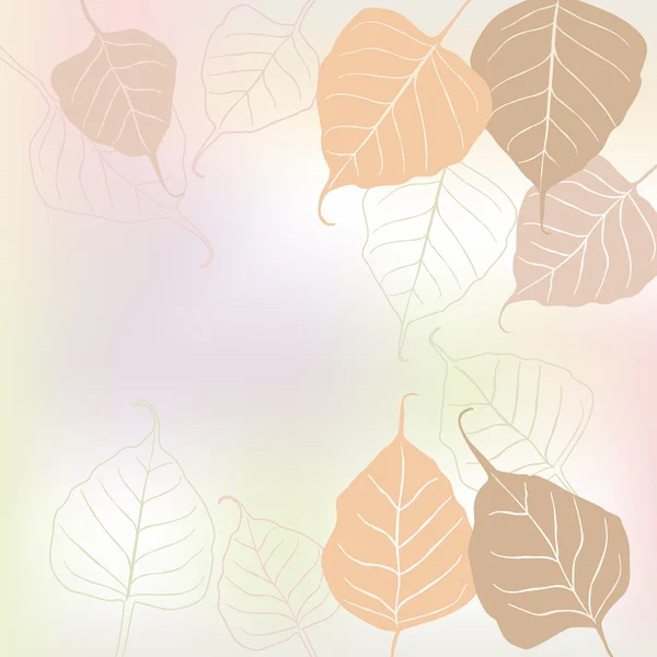 叶子、 春天-矢量背景 — 图库矢量图片