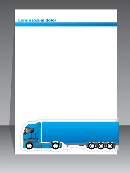 Diseño fresco del folleto para las compañías de transporte — Vector de stock