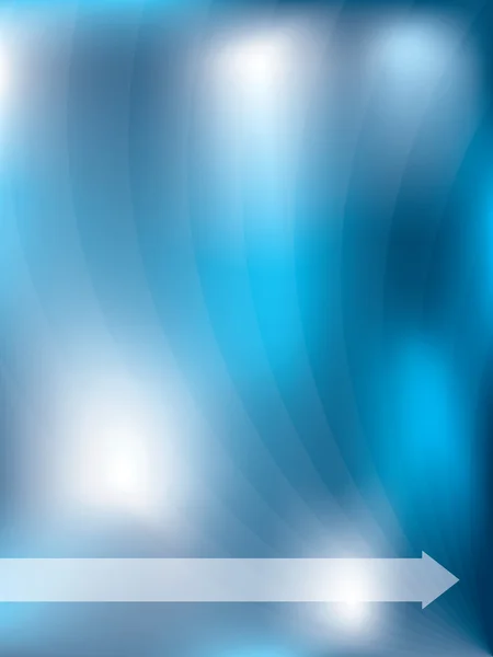 Abstrait fond bleu avec des ondes lumineuses — Image vectorielle