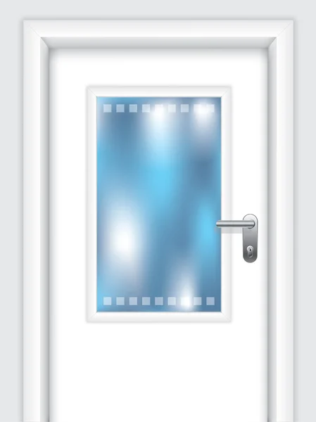 Puerta con ventana punteada — Archivo Imágenes Vectoriales