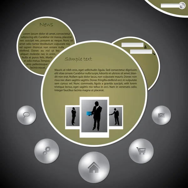 Modèle de conception de site Web de bulle — Image vectorielle