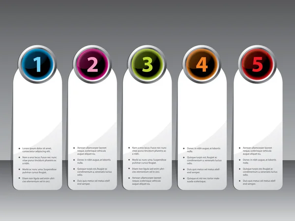 Set de etiquetas con botones de color brillante — Vector de stock