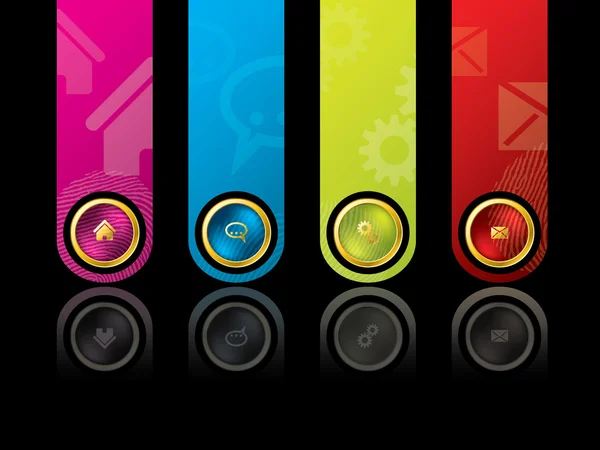 Kleurrijke wesbite ontwerpsjabloon — Stockvector