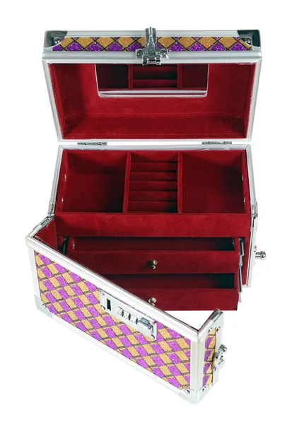 Metallic chest box for jewelry — Stock Photo, Image