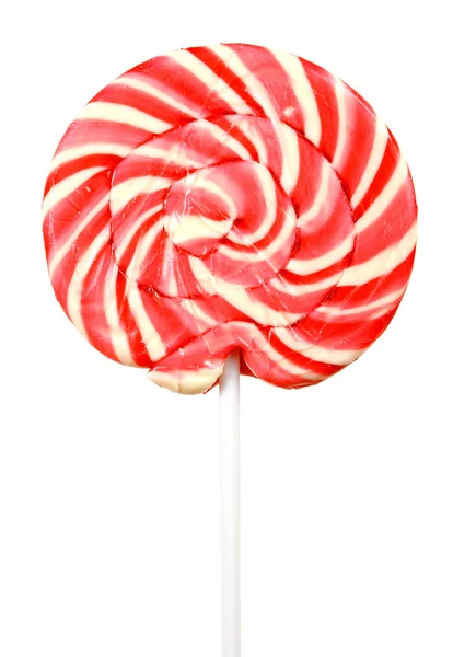 Candy roze spiraal lolly — Stockfoto
