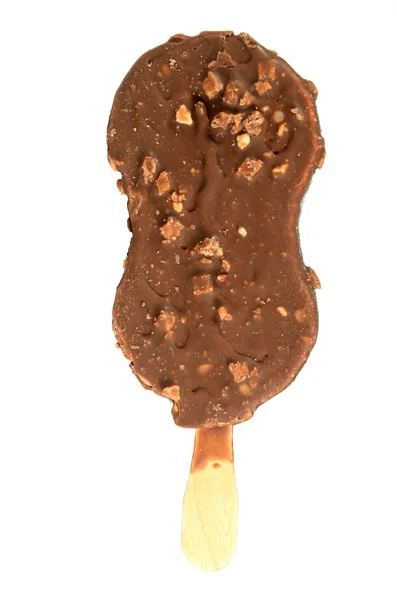 Es krim dengan coklat pada tongkat — Stok Foto
