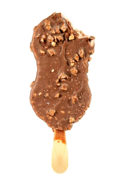 かまれた棒チョコレート クリーム — ストック写真