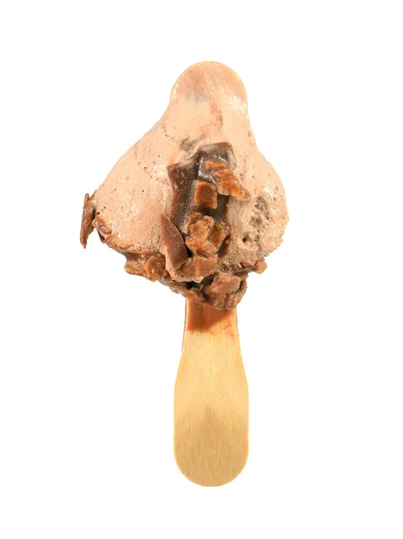 Ugryziony lody z czekolada na patyku — Zdjęcie stockowe