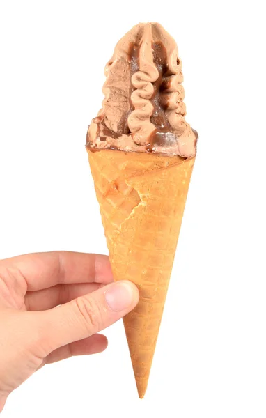Ice cream in waffle cone — Stock Photo, Image