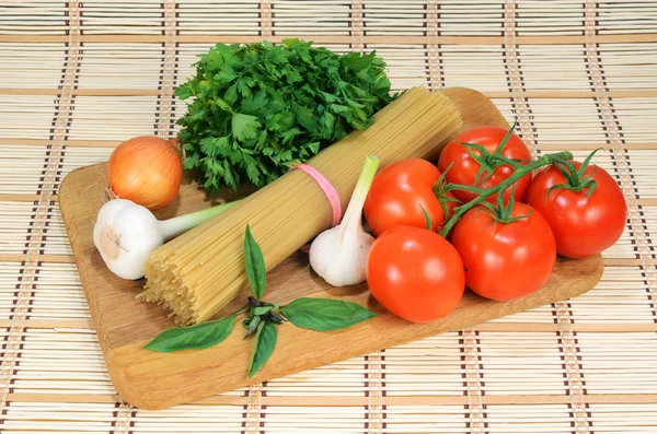 Pasta och grönsaker — Stockfoto