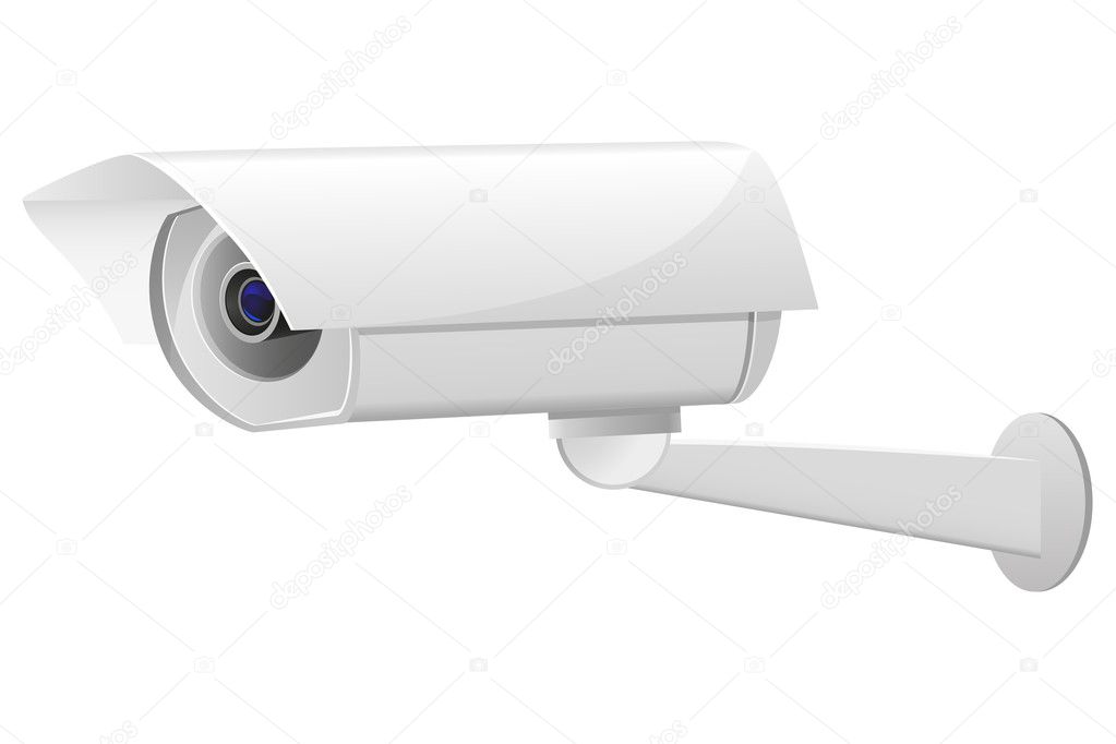 Video surveillance camera vector illustration