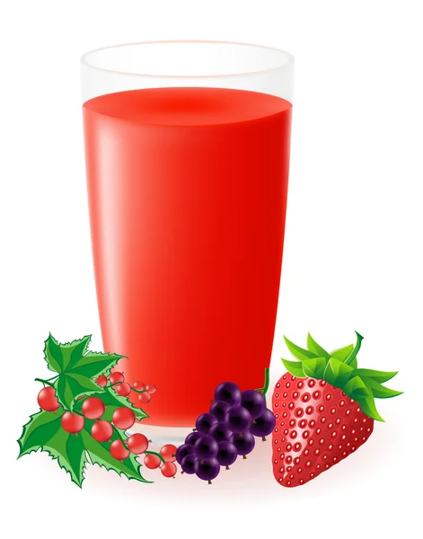 Berry juice vector illustration — Stock Vector