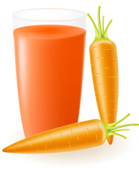 Illustrazione vettoriale succo di carota — Vettoriale Stock