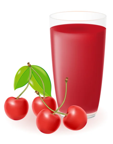 Cherry juice vector illustration — Stock Vector