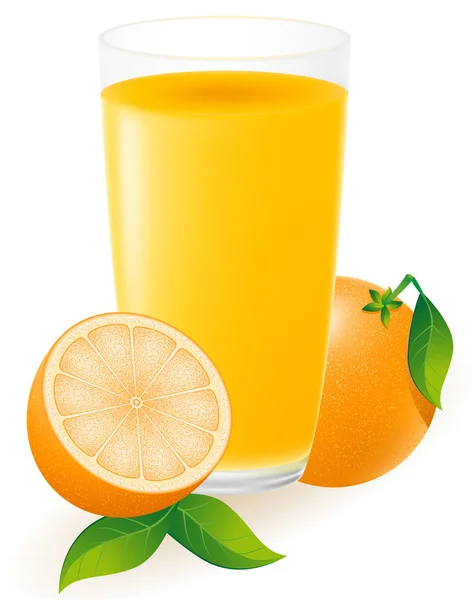 Illustration vectorielle de jus d'orange — Image vectorielle