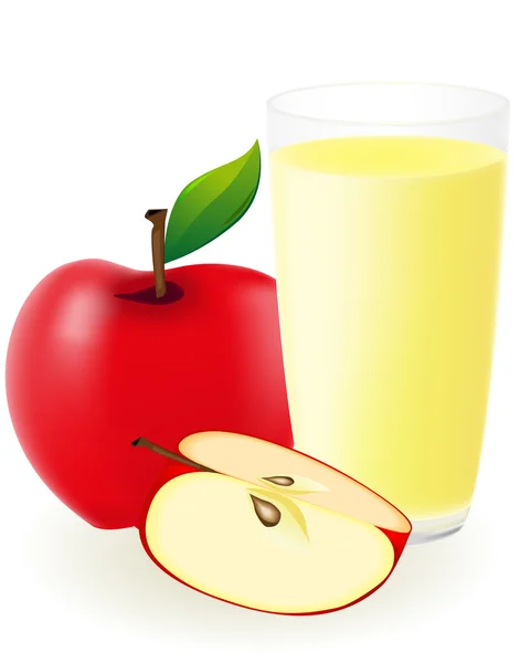 红苹果汁矢量图 — 图库矢量图片