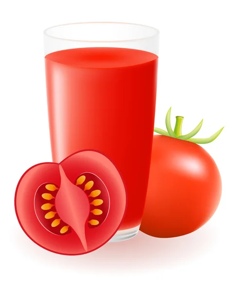 Ilustracja wektorowa soku pomidorowego — Wektor stockowy