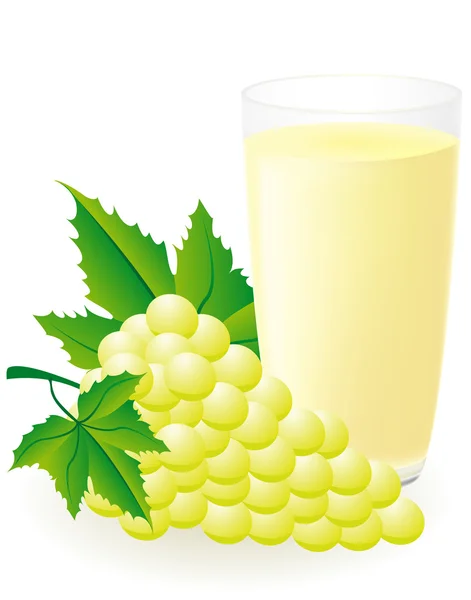 Εικονογράφηση διανυσματικά λευκό χυμό σταφυλιού — Διανυσματικό Αρχείο